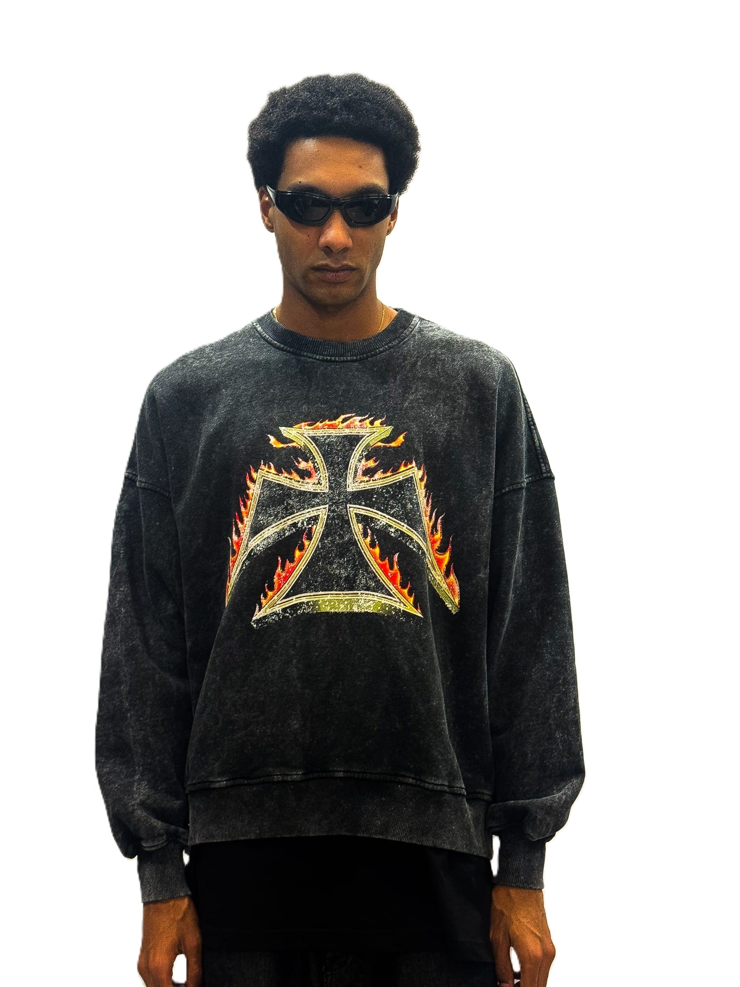 Big Hoodie Biker - Vestibilità Oversize con Manica scesa comfort fit