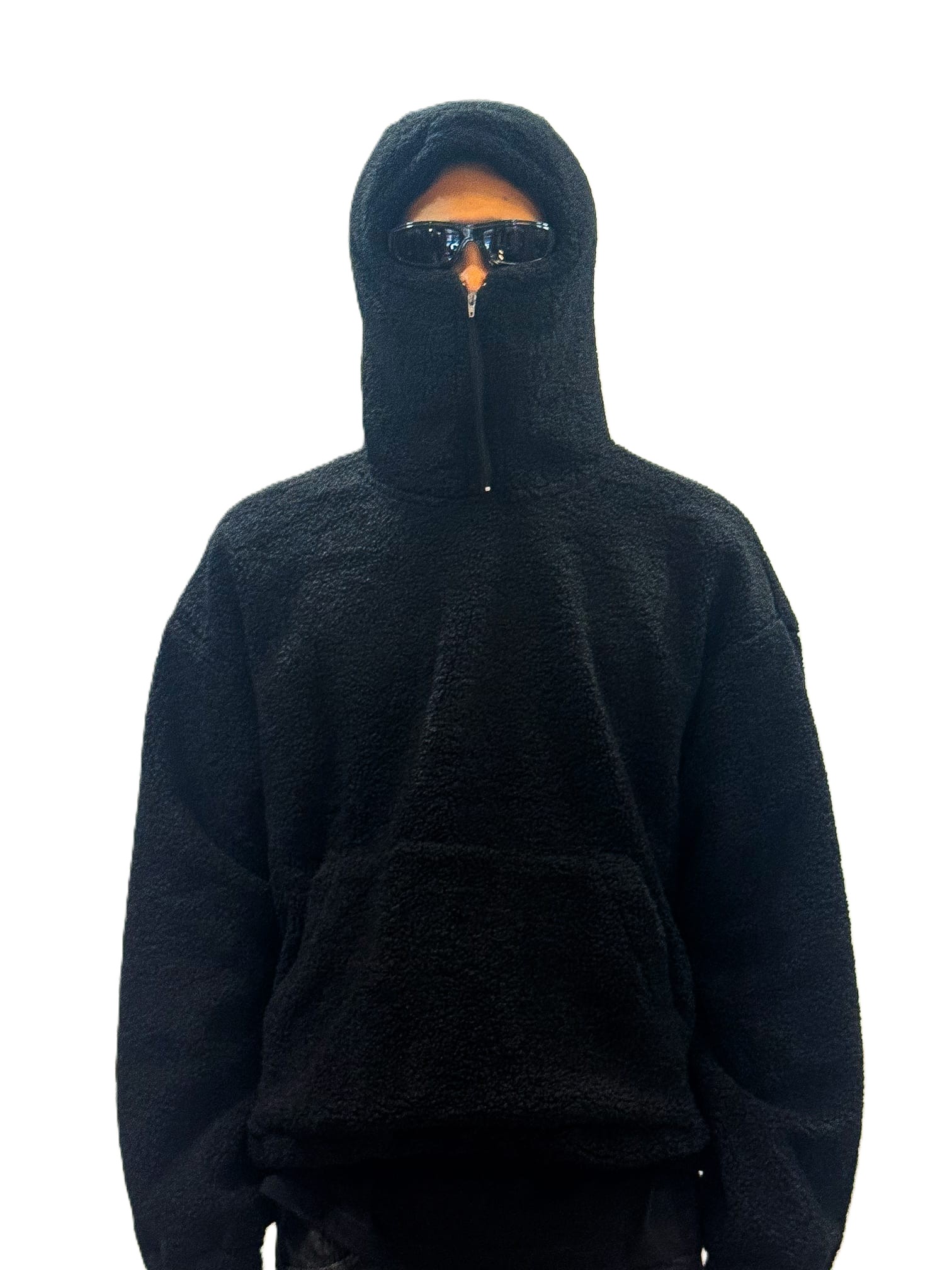 Felpone Blocco Balaclava - Vestibilità Oversize Zip mezza altezza e chiusura passamontagna - immagine 2