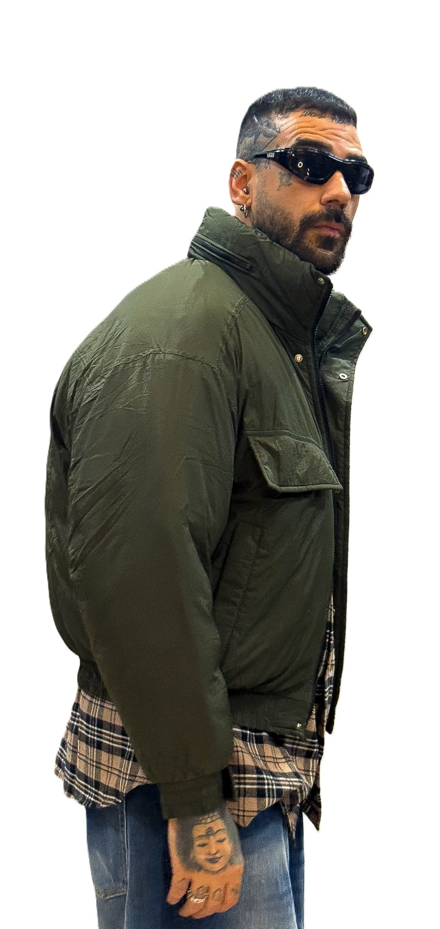 Puffercrop - Vestibilità Over molto comoda sula spalla, Cappuccio integrato Croppato in fondo - immagine 2